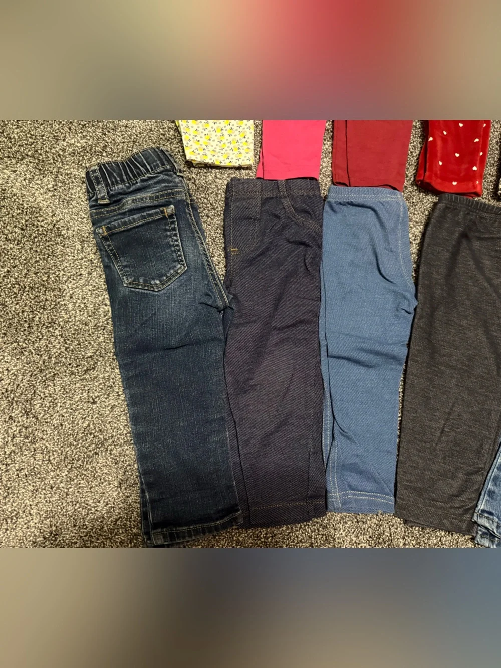 18 month baby girls pants denim cheetah leopard velvet Nike